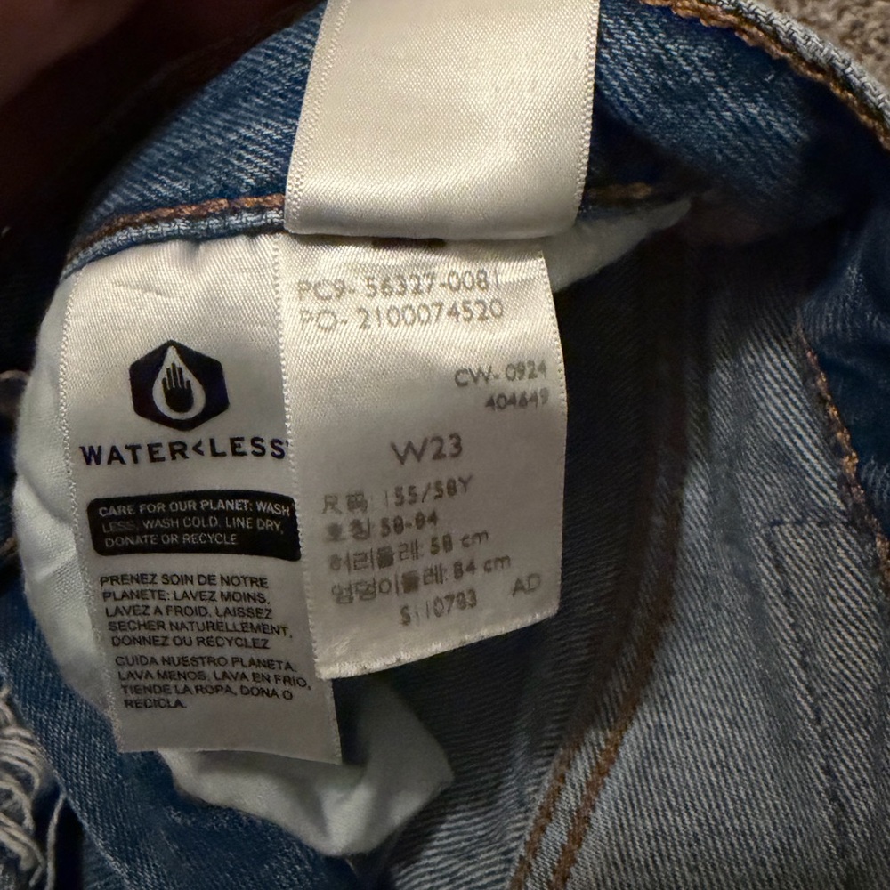 Levi's Blue Distressed Jean Shorts - Picture 5 of 5